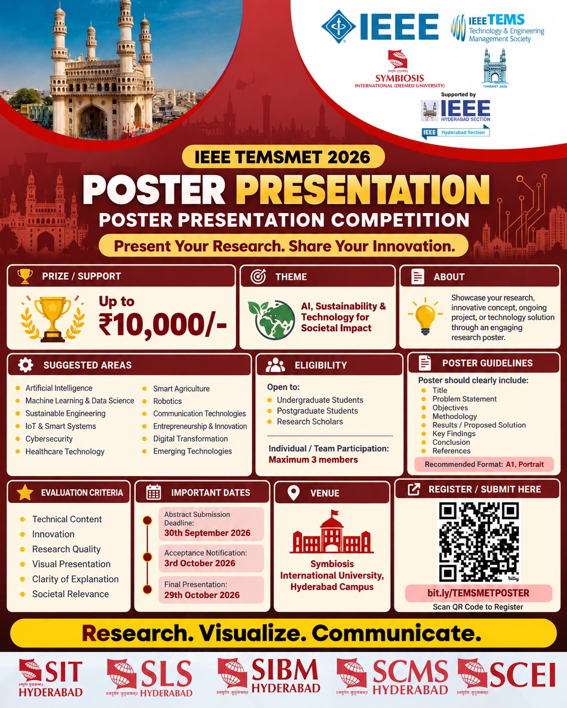IEEE TEMSMET 2026 Poster Presentation Competition pamphlet